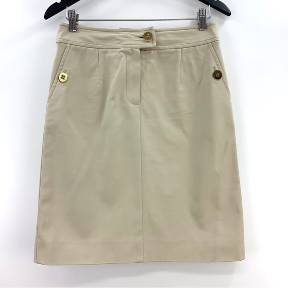 Etcetera Beige Knee Length Pencil Skirt with Pockets, 4 - Picture 11 of 16